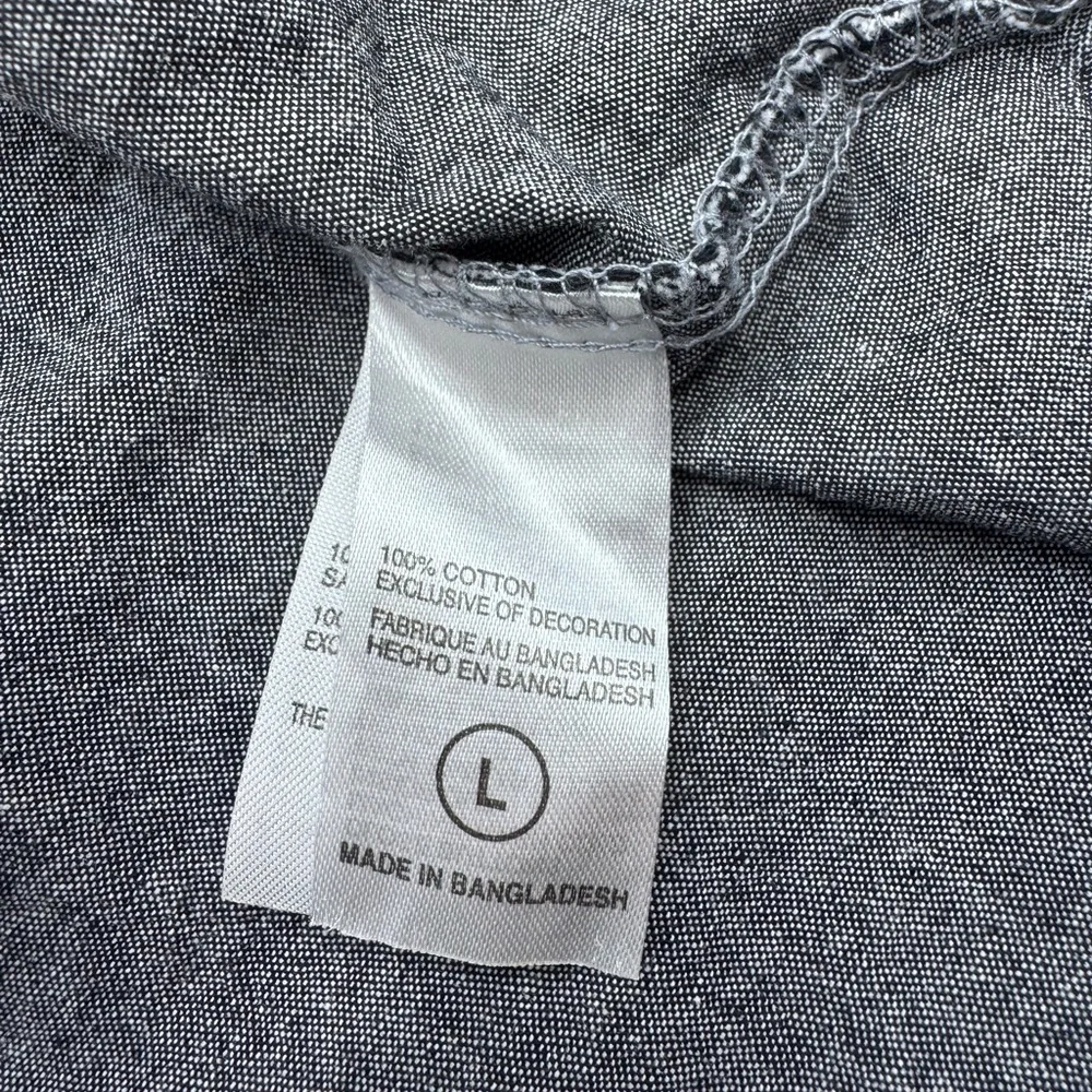 Nike 6.0 Heather Gray Button Down Kids Skater Hooded Shirt, Size‎ L